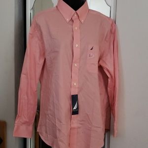 Nautica classic fit dress shirt orange